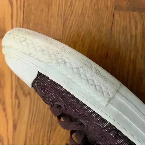 High-Top Converse Chuck Taylor Purple Sparkle Glitter, Junior Size 5 - Picture 11 of 12